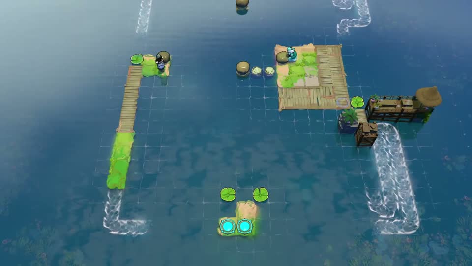 The three-stone foothold lets B set up the last opposing throw.
