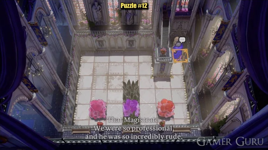 The hero reaches the upper-right circle after all three plates open the gate