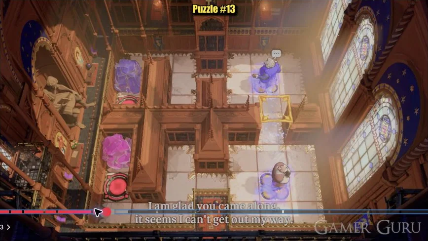 The two heroes have exchanged sides at the yellow floor tiles